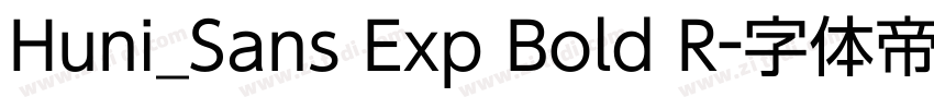 Huni_Sans Exp Bold R字体转换